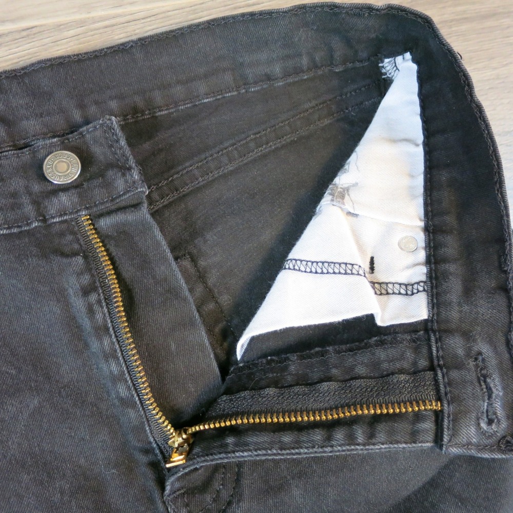 Levis Premium 511 Jeans Mens 32x32 Black Denim Slim Straight Stretch Waterless - Picture 5 of 13